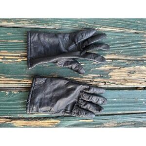 Fownes Womens Black Genuine Leather Gloves Acrylic Lined Size Medium M Classic